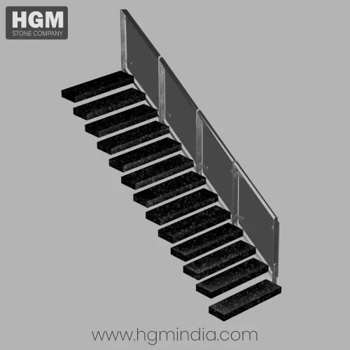 coin black granite stair cases